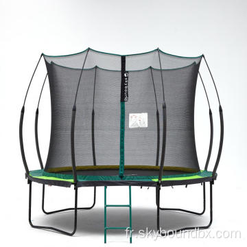 Trampoline 10 pieds sans ressort avec coussin de ressort vert